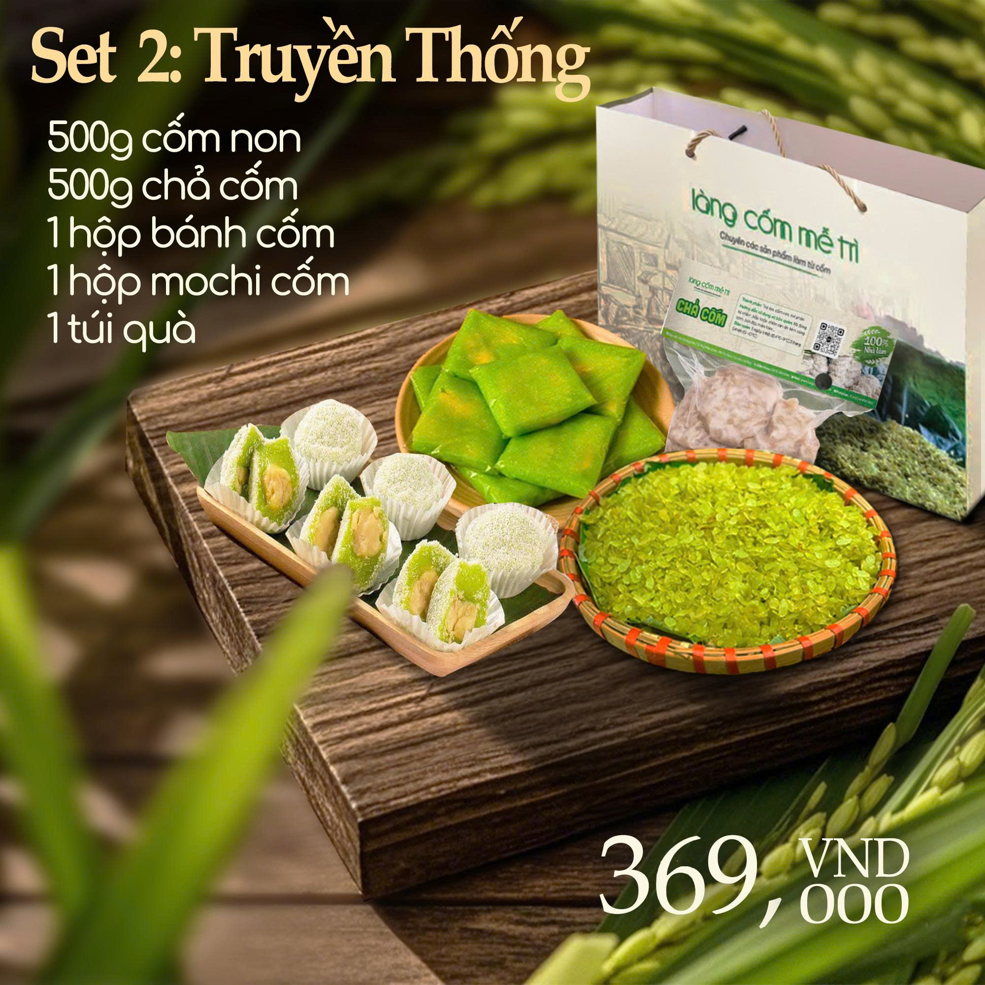 set quà cốm truyền thống